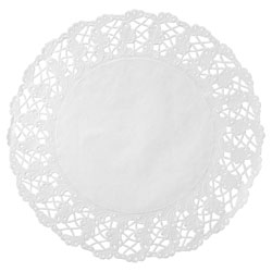 Hoffmaster Kenmore Round Cake Lace, 16-1/2 in, White