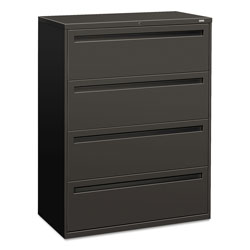 Hon 700 Series Four-Drawer Lateral File, 42w x 18d x 52.5h, Charcoal (HON794LS)