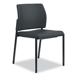 Hon Accommodate Series Guest Chair, 23.5 in x 22.25 in x 31.5 in, Black Seat, Black Back, Textured Black Base, 2/Carton