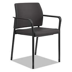 Hon Accommodate Series Guest Chair with Fixed Arms, 23.25 in x 22.25 in x 32 in, Black, 2/Carton