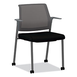 Hon Cipher Mesh Back Guest Chair, 24.25 in x 24.13 in x 33.5 in, Black Seat, Charcoal Back, Charcoal Base