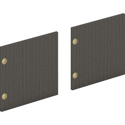 Hon Doors, f/Mod 48 in Wall-mounted Storage, 3/ST, Slate Teak