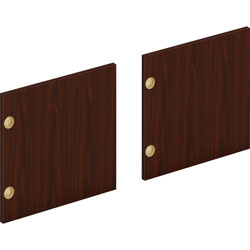 Hon Doors, f/Mod 48 in Wall-mounted Storage, 3/ST, Mahogany