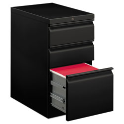 Hon Efficiencies Mobile Box/Box/File Pedestal, 15w x 22.88d x 28h, Black