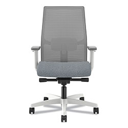 Hon Ignition 2.0 4-Way Stretch Mid-Back Mesh Task Chair, 17 in to 21 in Seat Height, Basalt Seat, Fog Back, Designer White Base