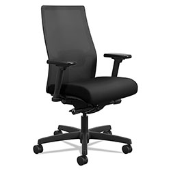 Hon Ignition 2.0 4-Way Stretch Mid-Back Mesh Task Chair, Supports Up to 300 lb, 17 in to 21 in Seat Height, Black