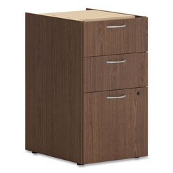 Hon Mod Support Pedestal, Left or Right, 3-Drawers: Box/Box/File, Legal/Letter, Sepia Walnut, 15 in x 20 in x 28 in