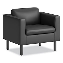 Hon Parkwyn Series Club Chair, 33 in x 26.75 in x 29 in, Black Seat/Back, Black Base