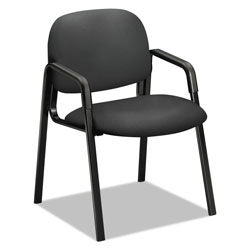 Hon Solutions Seating 4000 Series Leg Base Guest Chair, 23.5 in x 24.5 in x 32 in, Iron Ore Seat, Iron Ore Back, Black Base