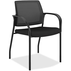 Hon Stacking Chair with Glides, 25 in x 21-3/4 in x 33-1/2 in, Centurion Black