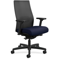 Hon Task Chair, Mesh Back, Lumbar Support, 27 in x 28-1/2 in x 44-1/2 in, Navy