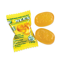 Honees® Cough Drops, Honey-Lemon, 20 per Bag, 6 Bags/Box