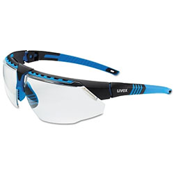 Honeywell Avatar™ Eyewear, Clear Lens, Polycarbonate, Anti-Fog, Black/Blue Frame