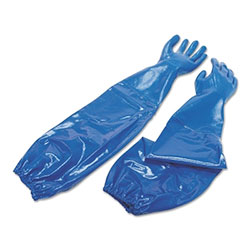 Honeywell Nitri-Knit™ Supported Nitrile Gloves, Elastic Extended Cuff, Interlock Knit, Size 8, Blue