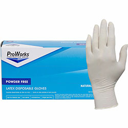 Hospeco Latex Disposable General-Purpose Gloves, Large Size, 100/Box, 5 mil Thickness, 9.50 in Glove Length