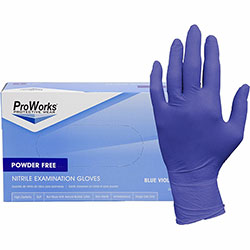 Hospeco Nitrile Exam Gloves, Small Size, 200/Box, 3 mil Thickness, 9.50 in Glove Length