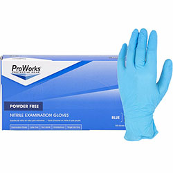 Hospeco Nitrile Exam Gloves, Large Size, 100/Box, 4 mil Thickness, 9.50 in Glove Length