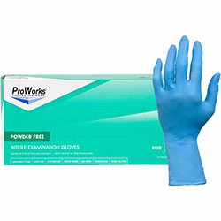 Hospeco Nitrile Exam Gloves, Large Size, 10/Carton, 8 mil Thickness, 12 in Glove Length