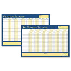 House Of Doolittle 100% Recycled All-Purpose/Vacation Planner, 36 x 24, White/Blue/Yellow Surface