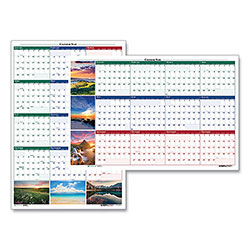 House Of Doolittle Earthscapes Recycled Reversible/Erasable Yearly Wall Calendar, Nature Photos, 24 x 37, White Sheets, 12-Month (Jan-Dec): 2024