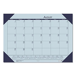 House Of Doolittle EcoTones Recycled Academic Desk Pad Calendar, 18.5 x 13, Orchid Sheets, Cordovan Corners, 12-Month (Aug-July): 2023-2024