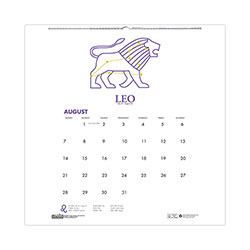 House Of Doolittle Recycled Academic Zodiac Wall Calendar, 11 x 14, Multicolor Sheets, 12-Month (Aug to July): 2023 to 2024