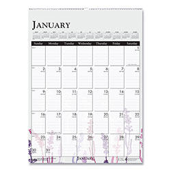 House Of Doolittle Recycled Wild Flower Wall Calendar, Wild Flowers Artwork, 12 x 16.5, White/Multicolor Sheets, 12-Month (Jan to Dec): 2024