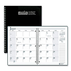 House Of Doolittle Spiralbound Academic Monthly Planner, 11 x 8.5, Black Cover, 14-Month (July to Aug): 2023 to 2024