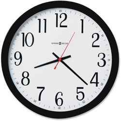 Howard Miller Clock Gallery Wall Clock, 16 in Overall Diameter, Black Case, 1 AA (sold separately)