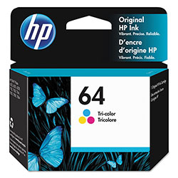 HP 64, (N9J89AN) Tri-Color Original Ink Cartridge