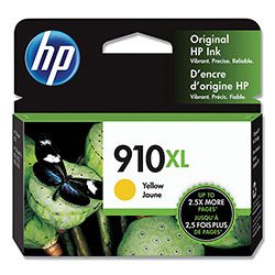 HP 910XL, (3YL64AN) High Yield Yellow Original Ink Cartridge