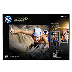 HP Advanced Photo Paper, 66 lbs., Glossy, 13 x 19, 20 Sheets/Pack