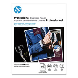 HP Professional Business Paper, 52 lb, 8.5 x 11, Matte White, 150/Pack