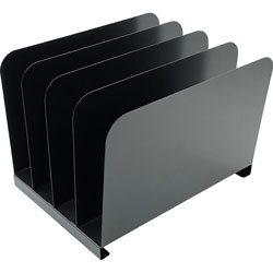 Huron Vertical Desk Organizer - 4 Compartment(s) - 7.8 in, x 11 in x 11 in Depth - Durable - Steel - 1 Each