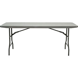 Iceberg IndestrucTable Commercial Folding Table, Rectangular, 72 in x 30 in x 29 in, Charcoal Top, Charcoal Base/Legs