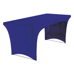 Iceberg Stretch-Fabric Table Cover, Polyester/Spandex, 30 in x 72 in, Blue