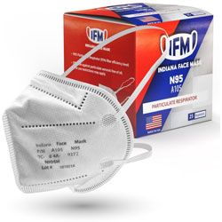 IFM V3GATE Indiana Face Mask N95 Respirators, 25/Box