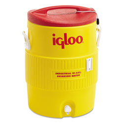 Igloo 400 Series Cooler, 10 gal, Red/Yellow