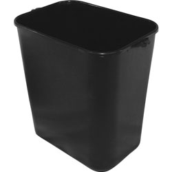 Impact 14-quart Plastic Wastebasket, 3.50 gal Capacity, Black, 12/Carton
