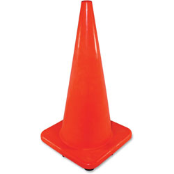 Impact 28 in Safety Cone, 6/Carton, 51.7 in x 28 in Height, Cone Shape, Rugged, Orange