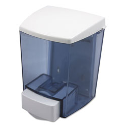 Impact ClearVu Encore Liquid Soap Dispenser, 30 oz, 4.5 in x 4 in x 6.25 in, Black/White