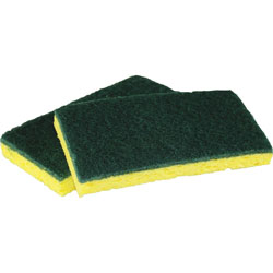 Impact Scubber Cellulose Sponge, 6.25 inx3.2 in, 6/PK, Yellow/Green