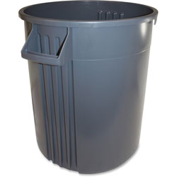 Impact Trash Container, 32Gal, 6/CT, Gray