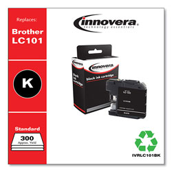 Innovera Compatible Black Ink, Replacement for Brother LC101BK, 300 Page-Yield