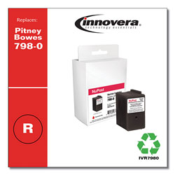 Innovera Compatible Red Postage Meter Ink, Replacement for Pitney Bowes 798-0 (SL-798-0), 1,500 Page-Yield