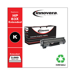 Innovera Remanufactured Black Extended-Yield Toner Cartridge, Replacement for HP 83XJ (CF283XJ), 3,000 Page-Yield