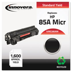 Innovera Remanufactured Black MICR Toner Cartridge, Replacement for HP 85AM (CE285AM), 1,600 Page-Yield