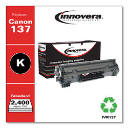 Innovera Remanufactured Black Toner Cartridge, Replacement for Canon 137 (9435B001AA), 2,400 Page-Yield