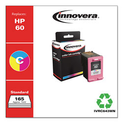 Innovera Remanufactured Tri-Color Ink, Replacement For HP 60 (CC643WN), 165 Page Yield