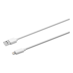 Innovera USB Lightning Cable, 10 ft, White